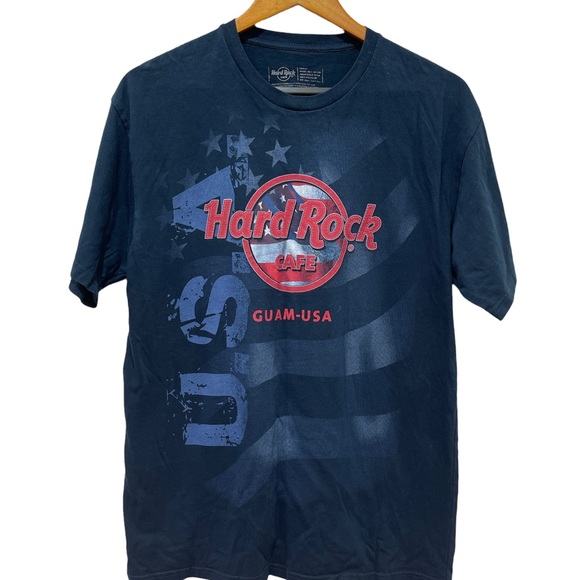 NYC Hard Rock Cafe New York Dark Blue T Shirt Double Stitch Large USA - Picture 3 of 6